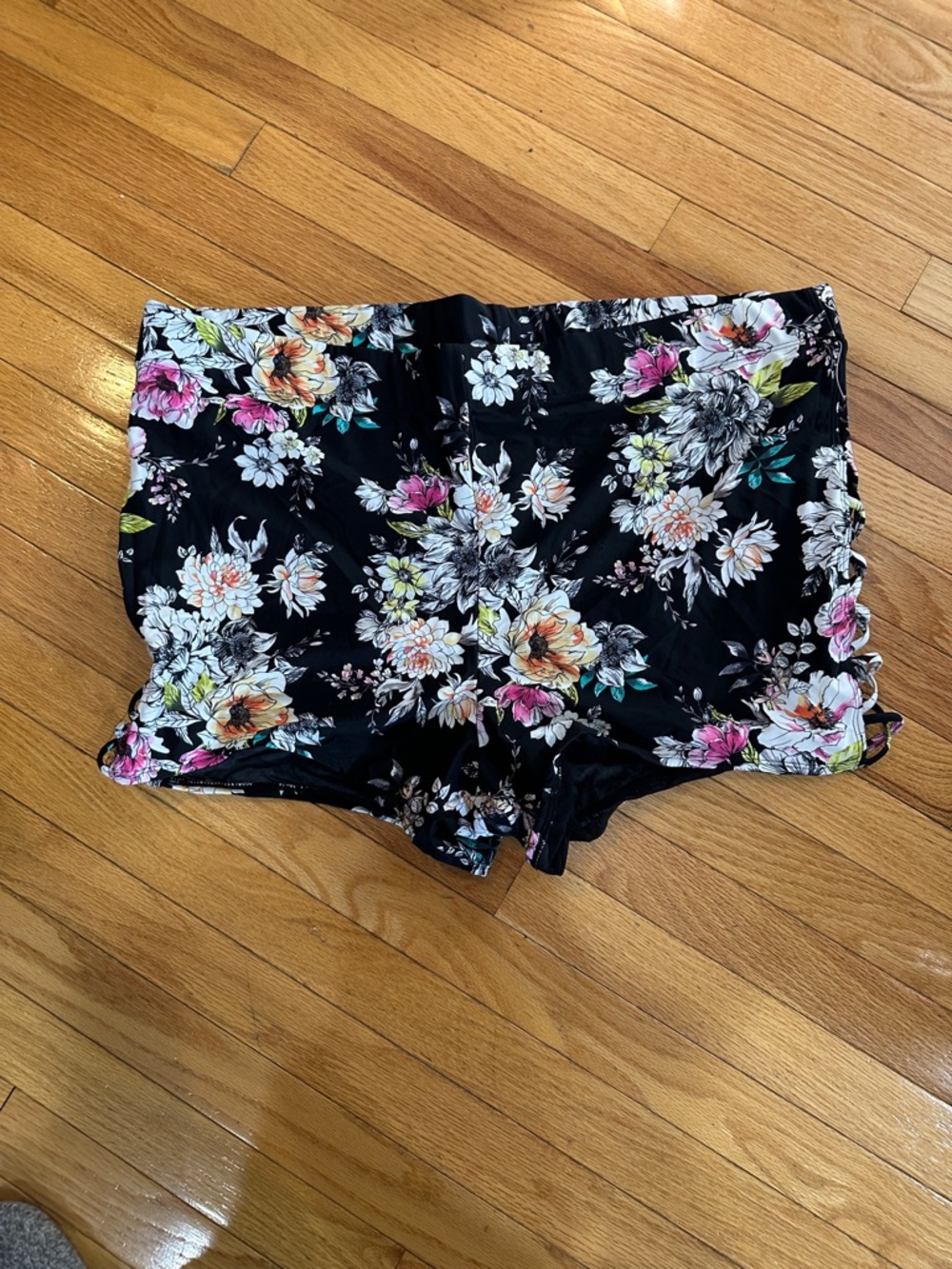 torrid Black Floral Swim Shorts